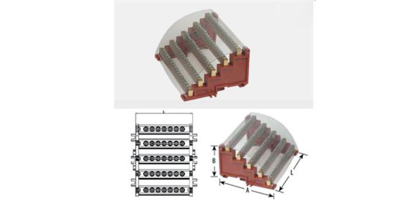 Regletas de distribución de 5 polos (10 X 15 mm) 150 A (Modelo antiguo)