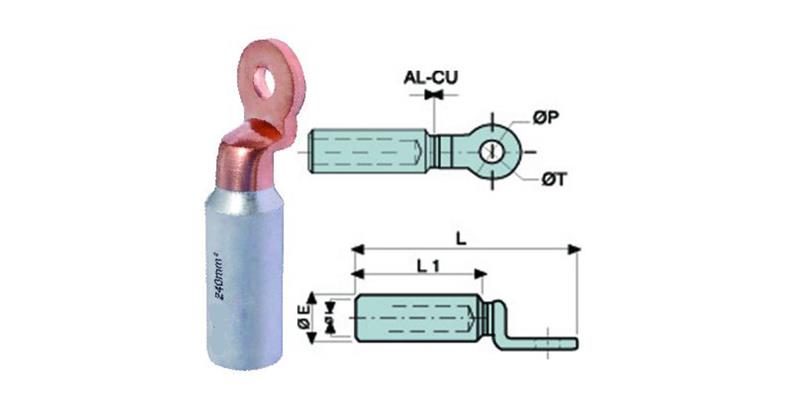 Terminales de cable bimetálicos (Al-Cu)